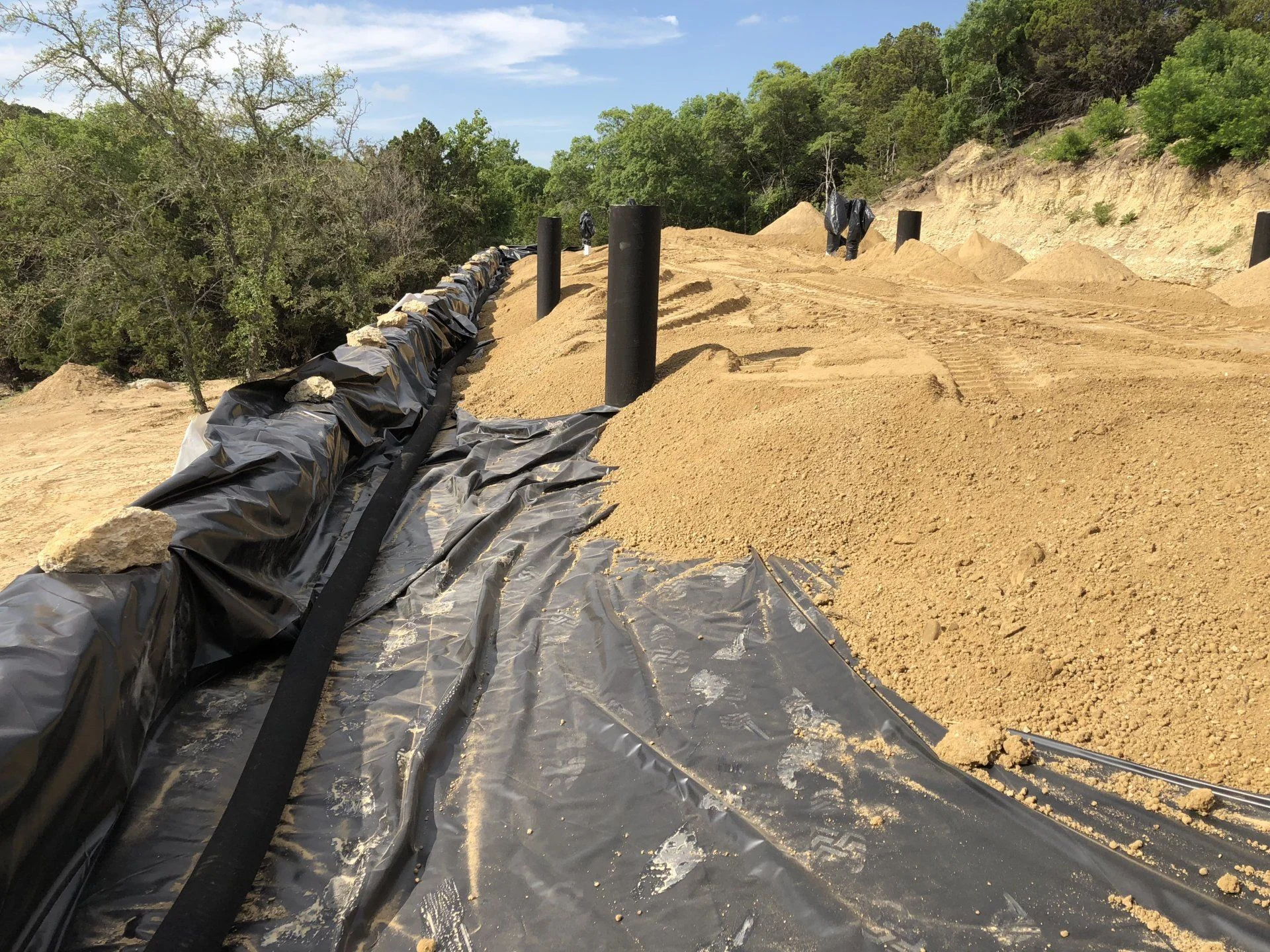 parapet wall french drain view 2