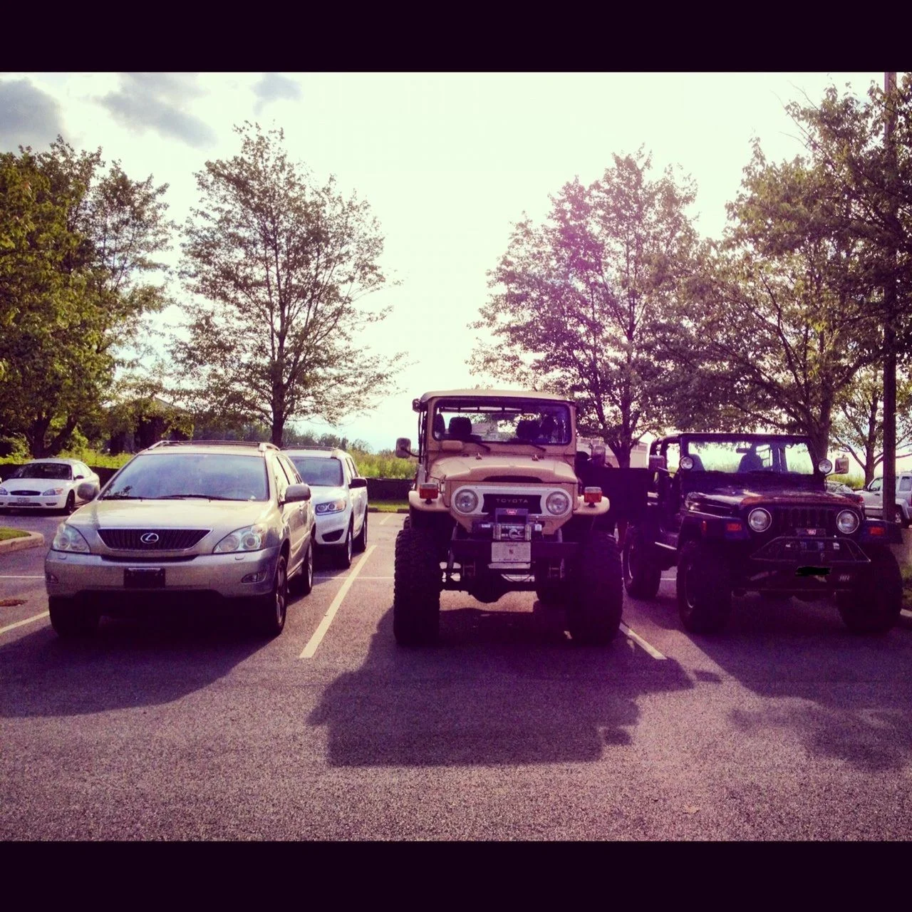 Parking lot with friends.