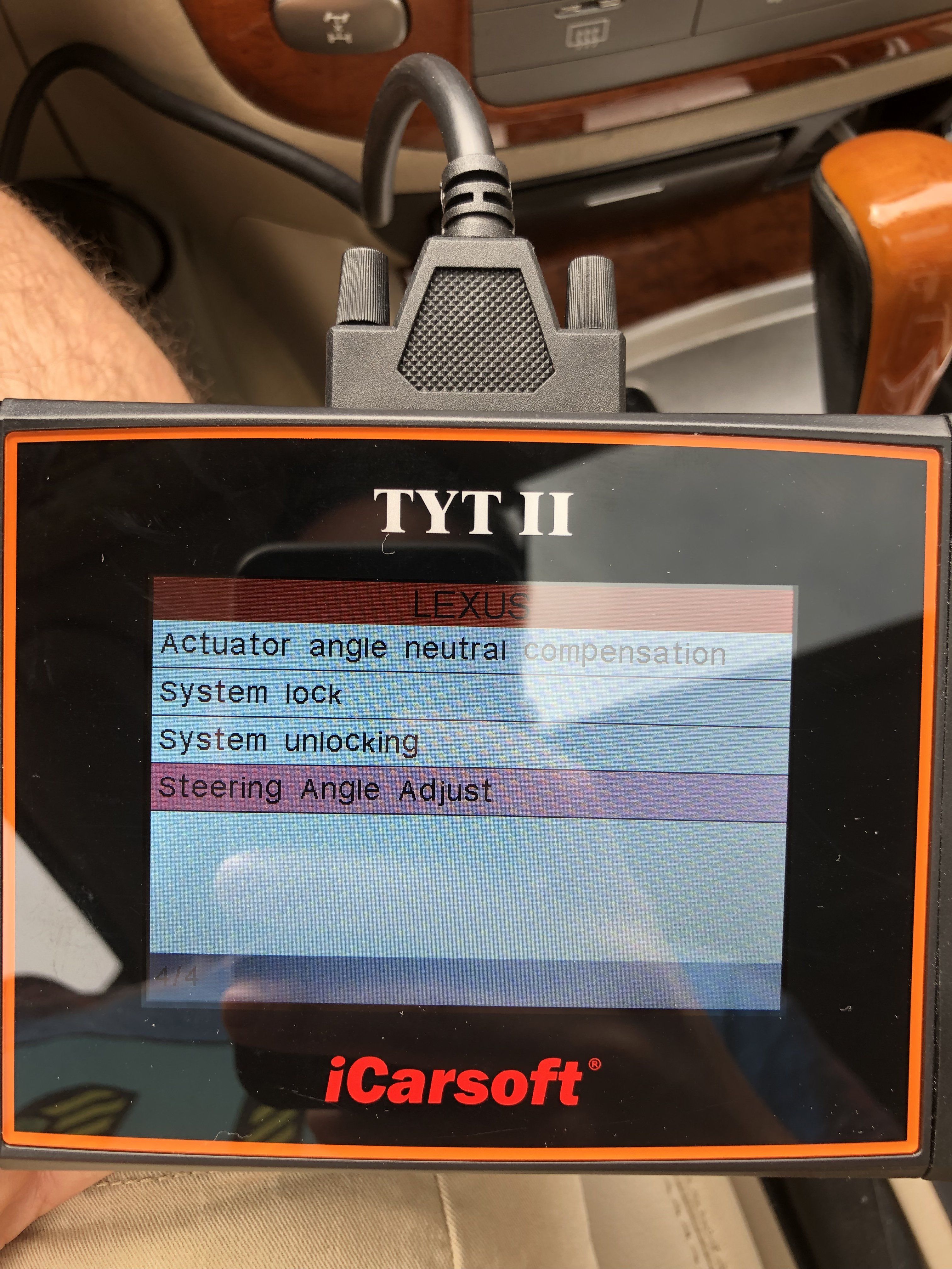 Performed a steering angle reset