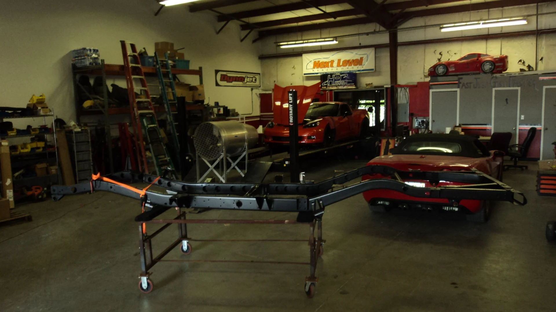 Powder coated frame