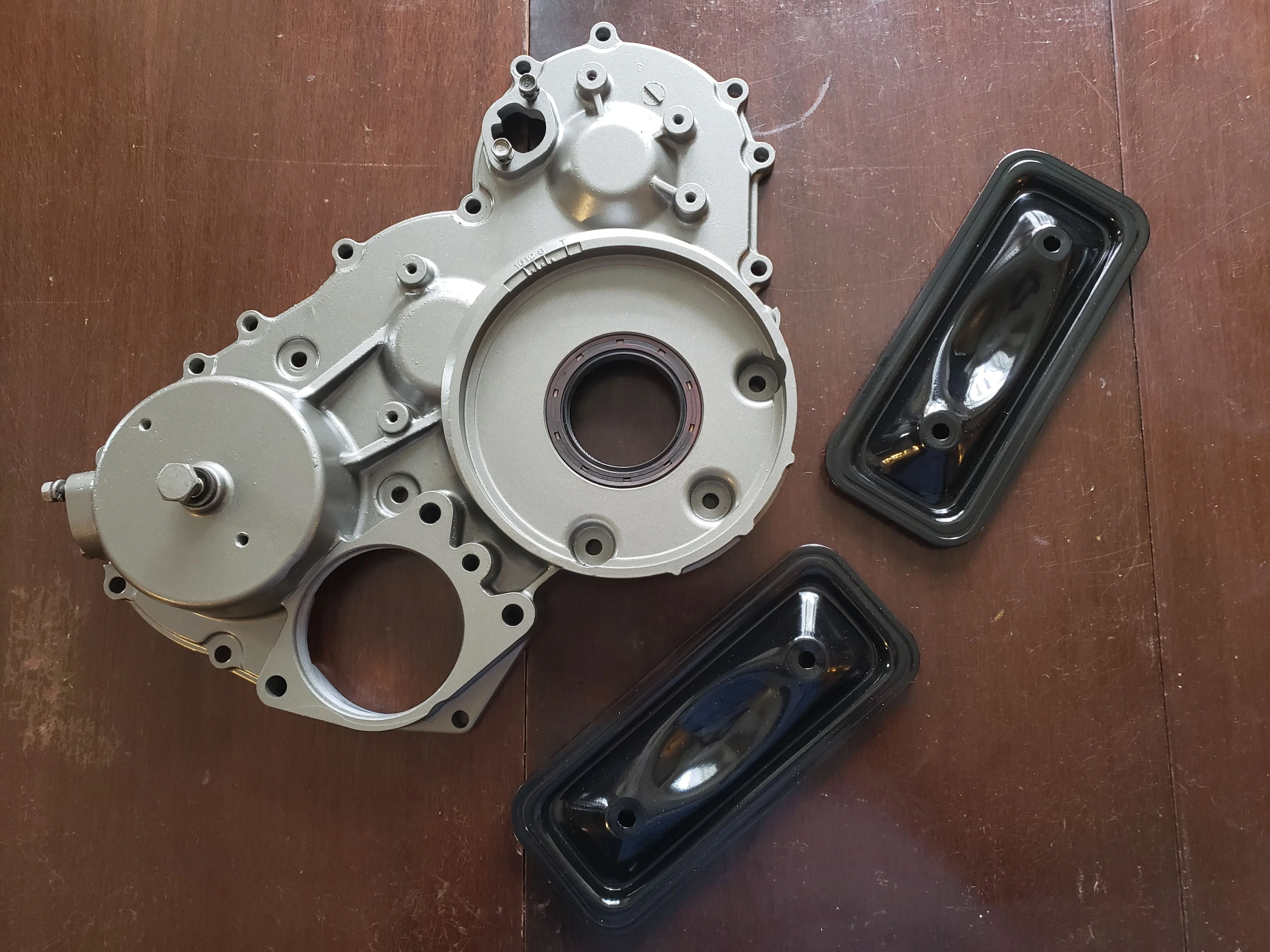 Prepped Timing Cover and Tappet Covers
