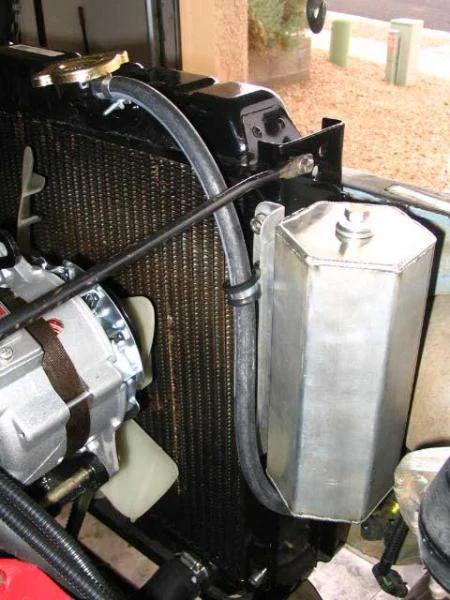 Radiator catch can from Jegs.