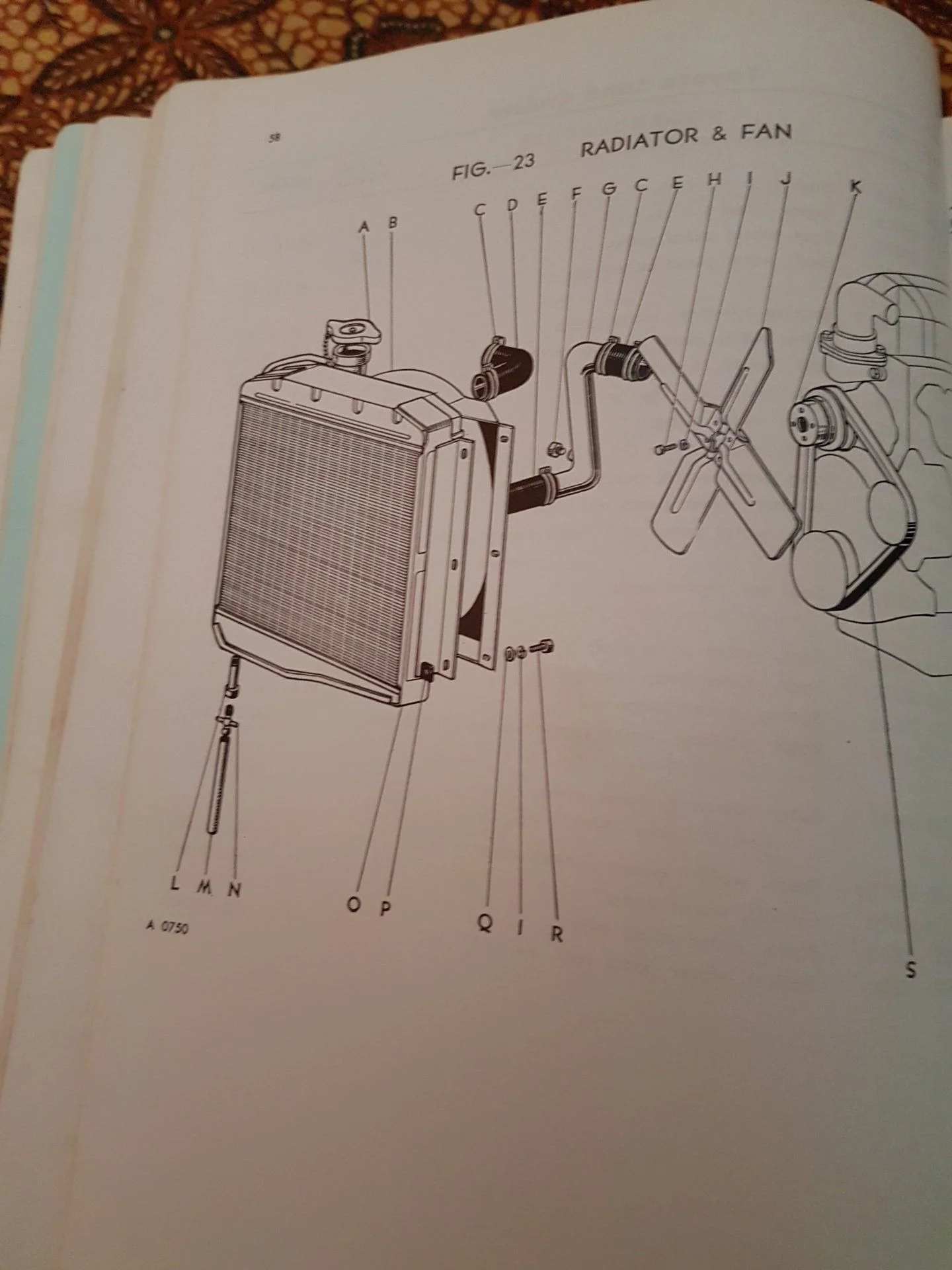 Radiator part diagram