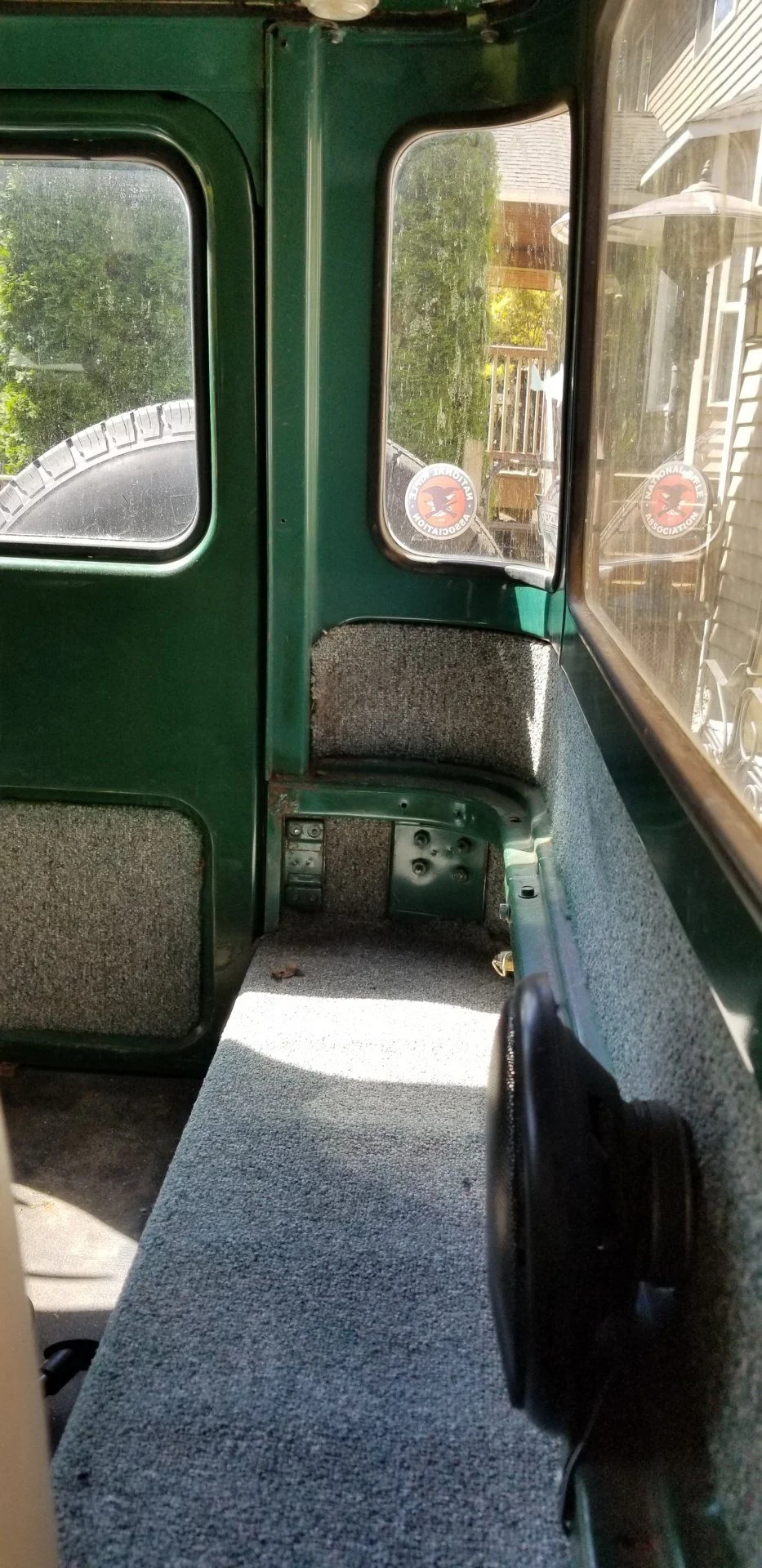 Rear driver side interior