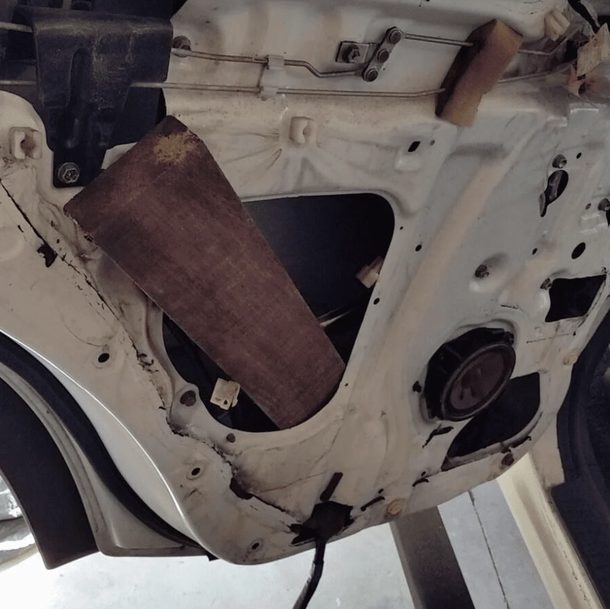 Rear driver window hack job