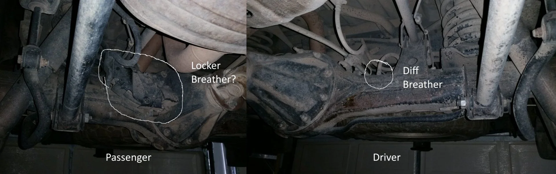 Rear E-Locker Breather Location