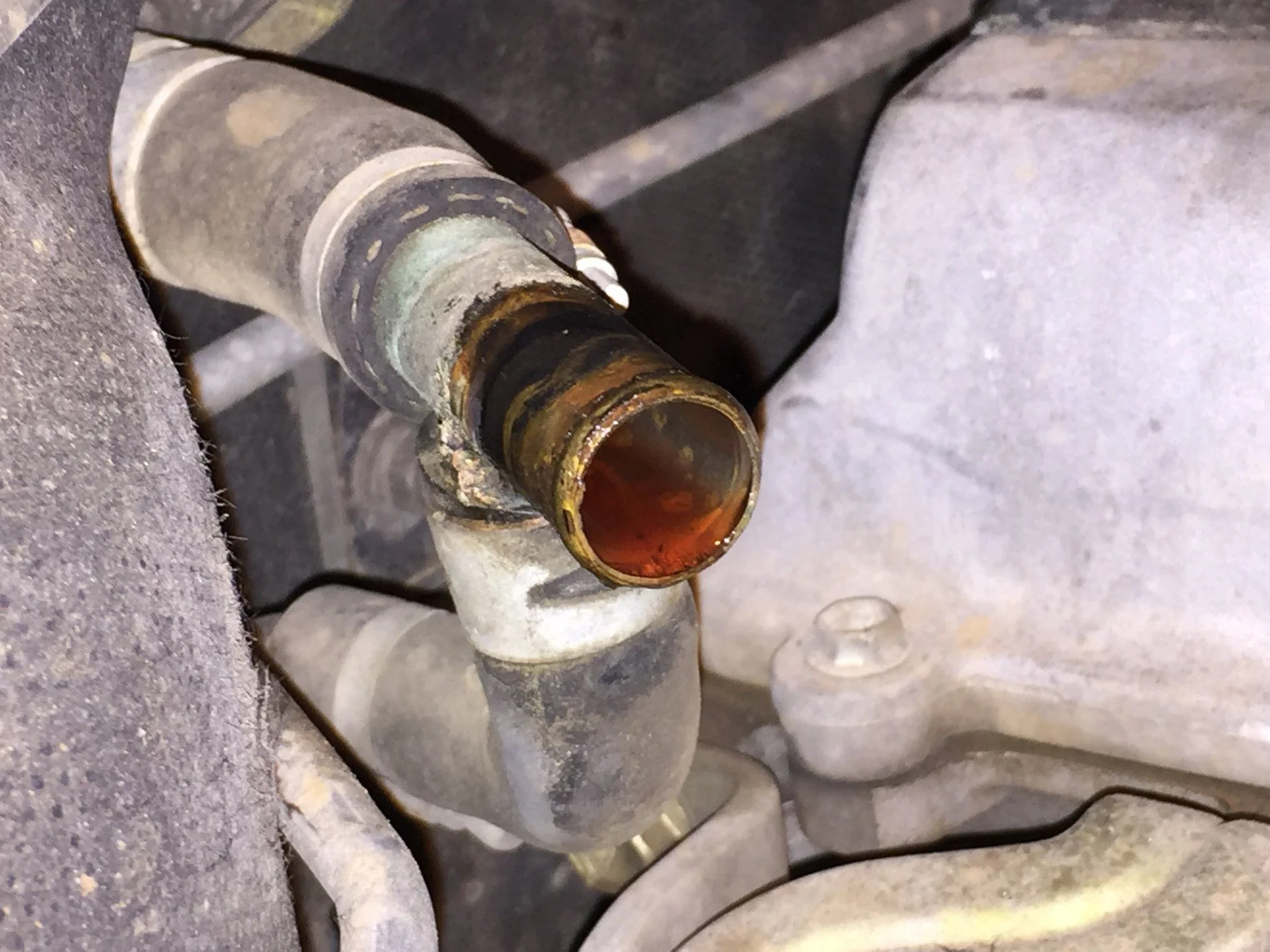 rear heater t pipe