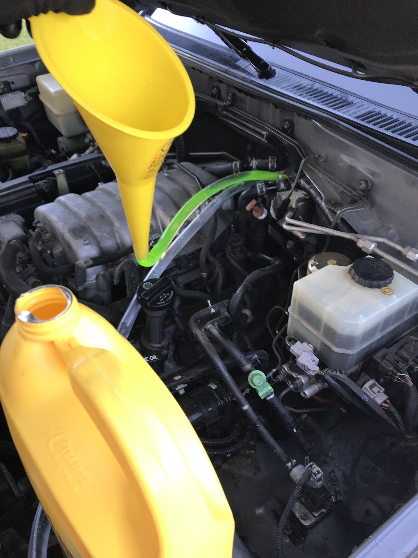 Refilling the heater core with coolant