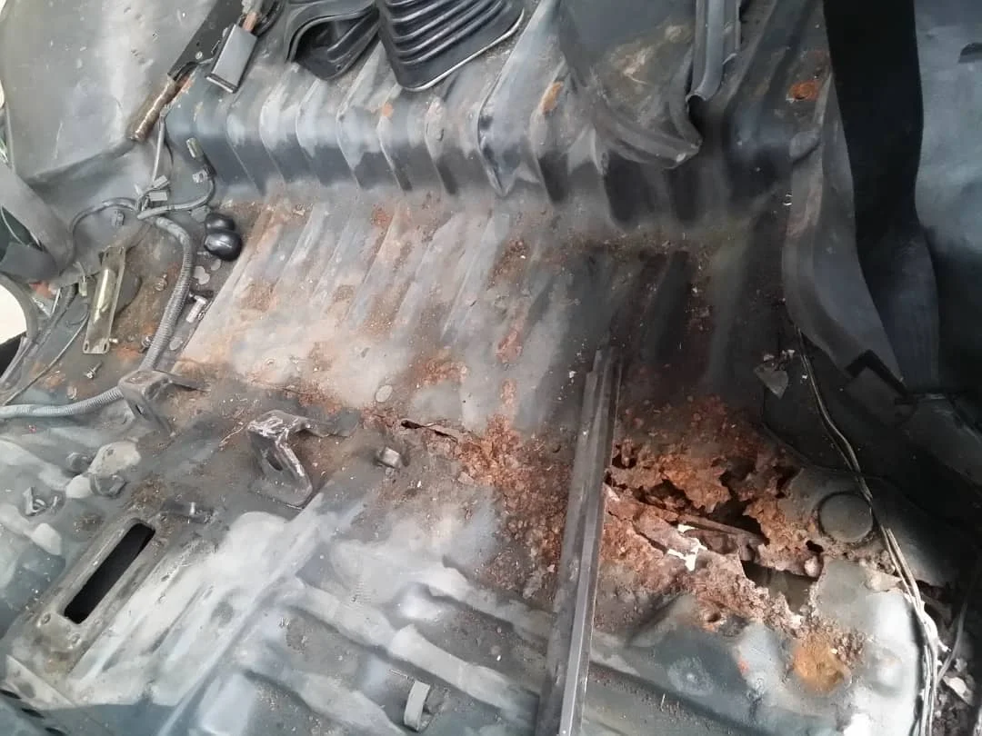 Rusted seat mount