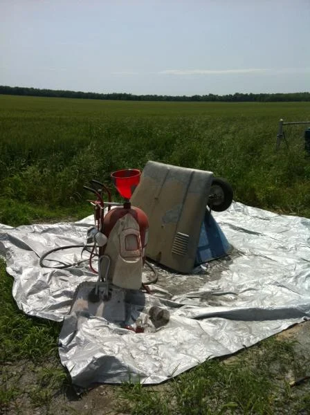 sand blast set up