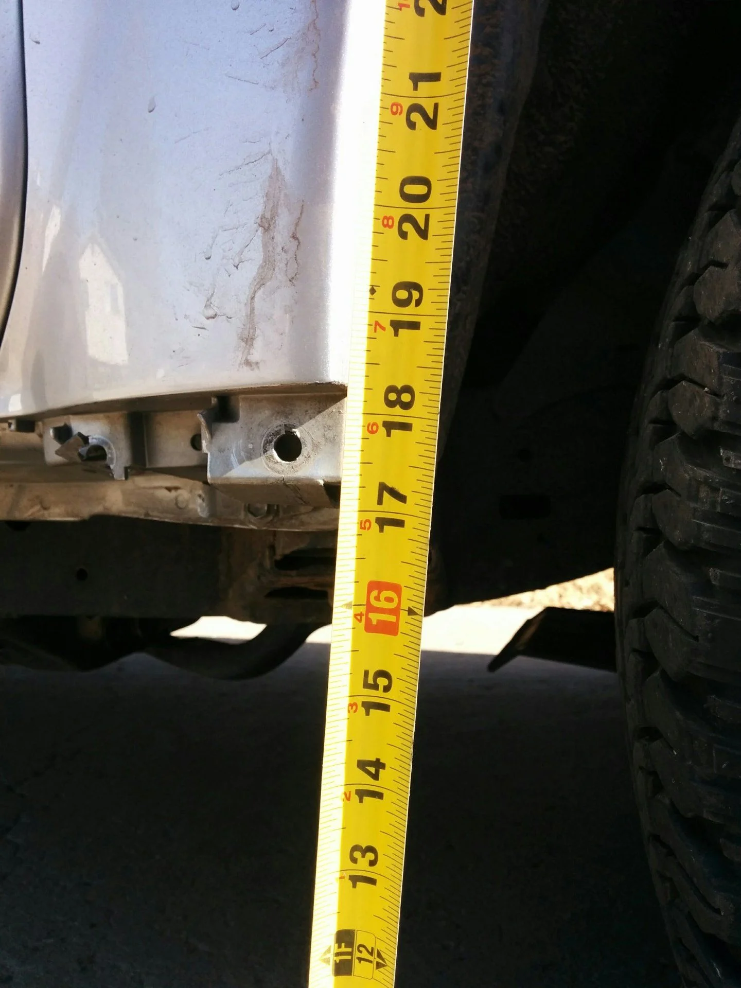 SANS running board front wheel well clearance