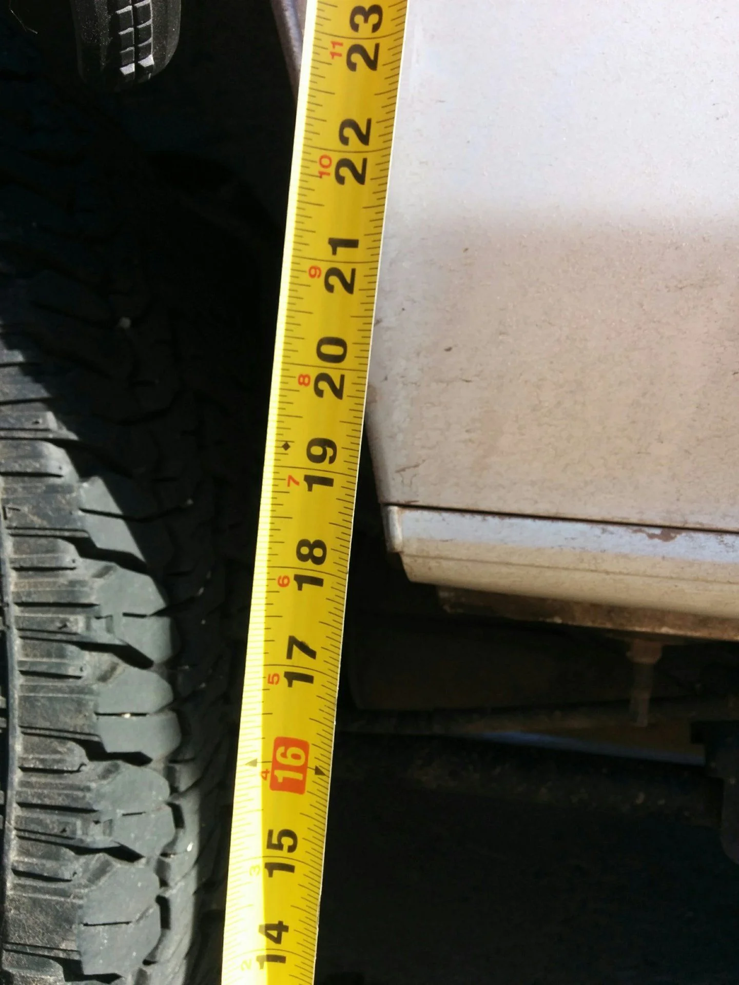 SANS running board rear wheel well clearance