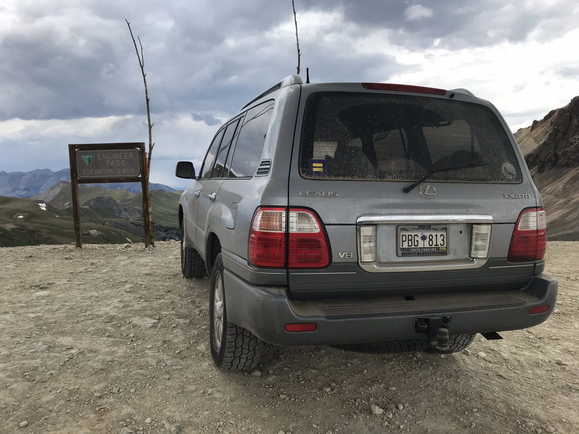 She made it! We spent a week crossing the Alpine Loop in Colorado, thanks to a Mud member's suggestion. Here she is at the top of the Engineer Pass.