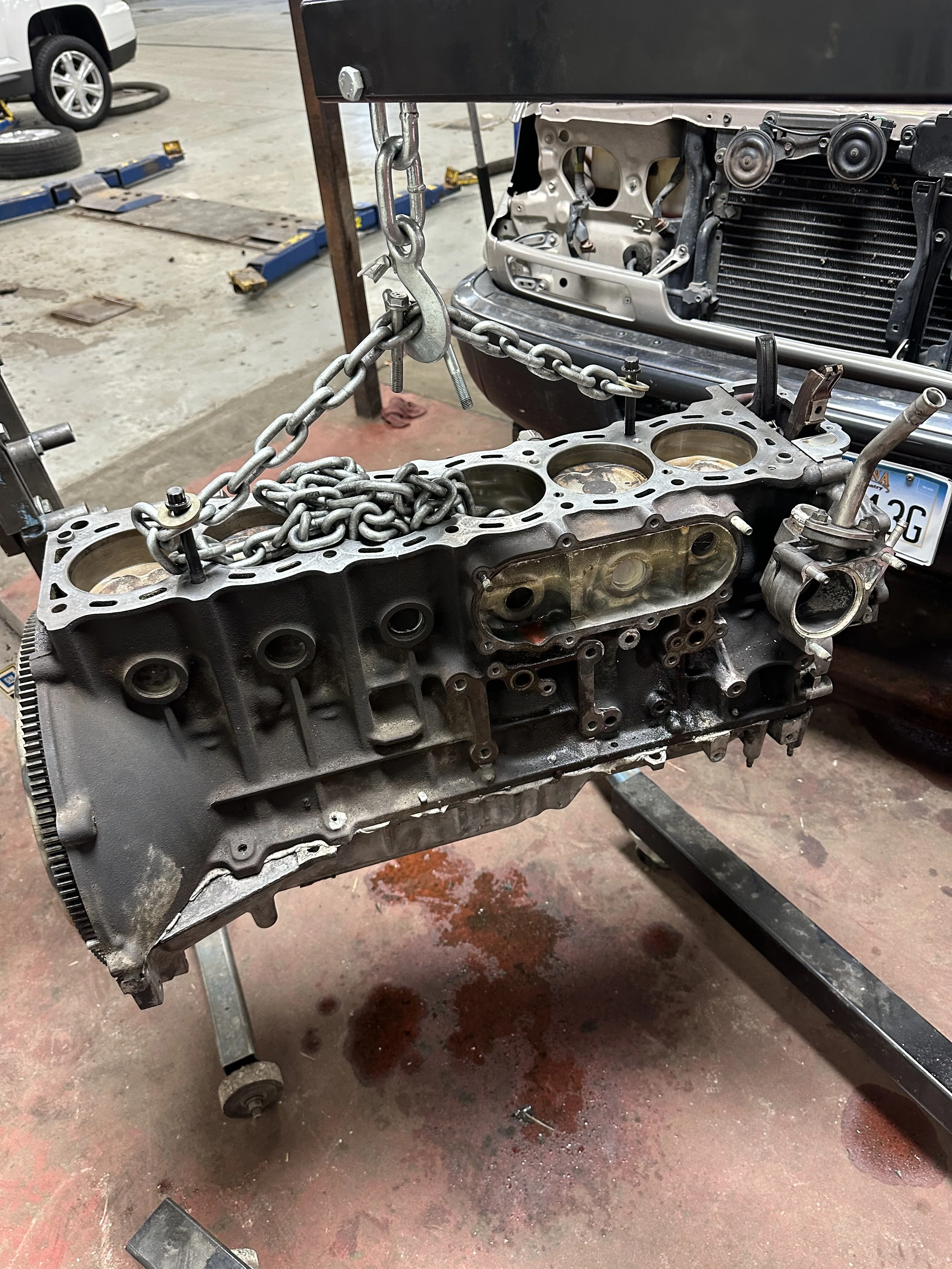Short Block removed