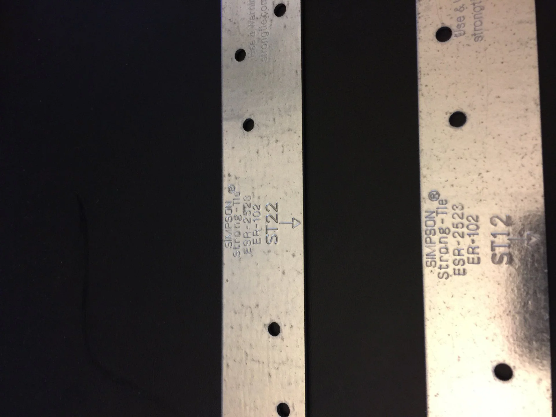 Simpson strong ties from Home Depot (Close up)