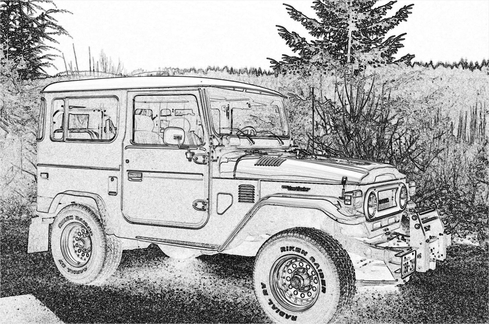 sketch fj40