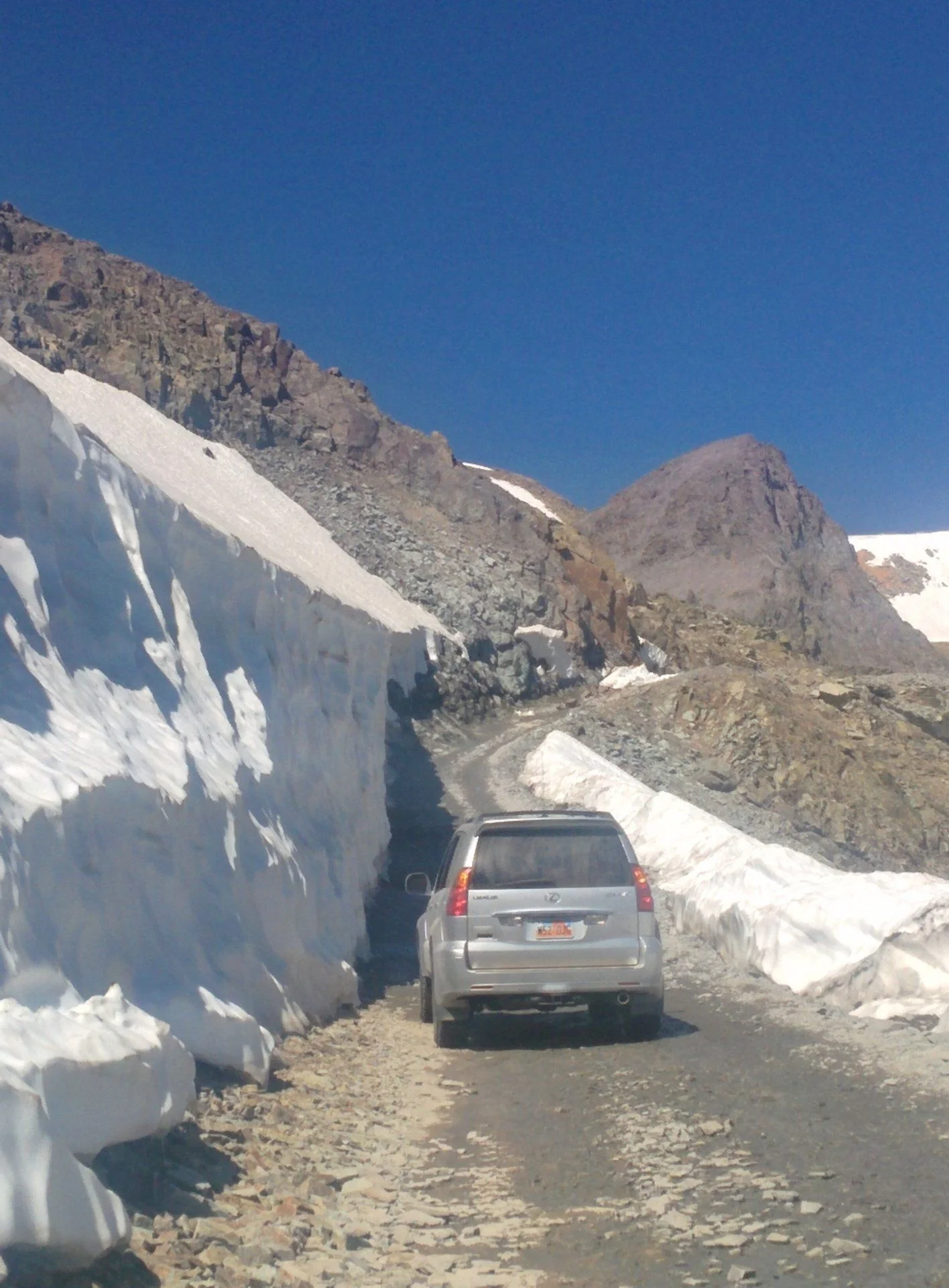 Snowbank Ouray side of imogene trail