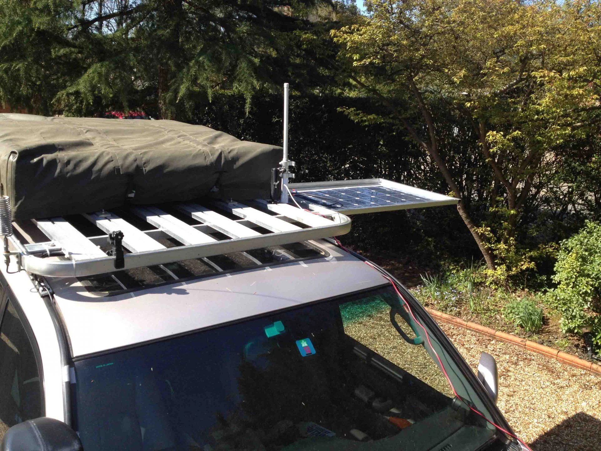 solar panel on rack