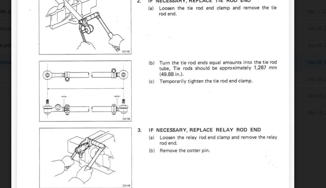 Steering Link Starting Length