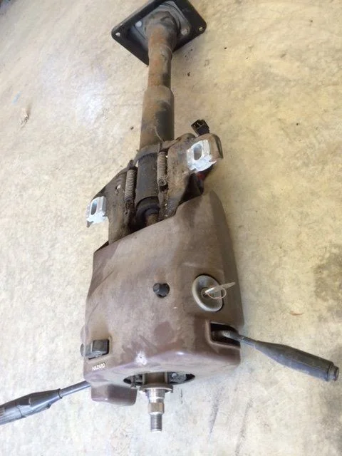Stering column with key