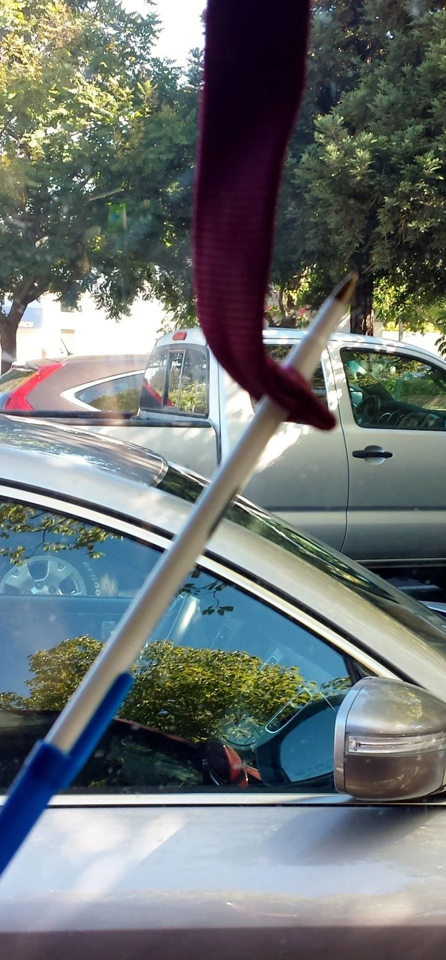 Strap handle over driver door