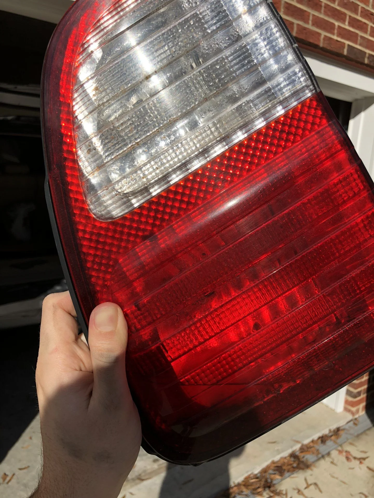 Tail light full of water