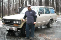 The Mule and Me after winter camping on Christmas Eve.