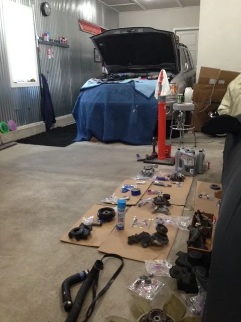 timing belt, water pump, etc..