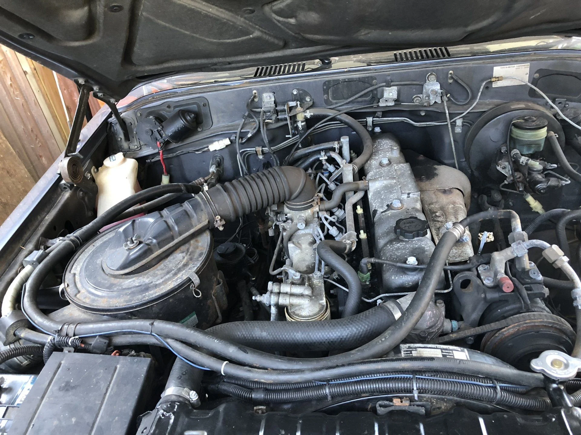 Top view of engine