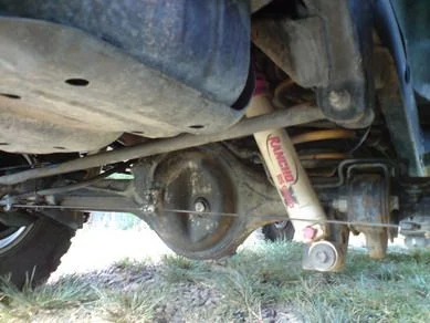 under rear view (Kings Coil Springs + Rancho Adjustable)