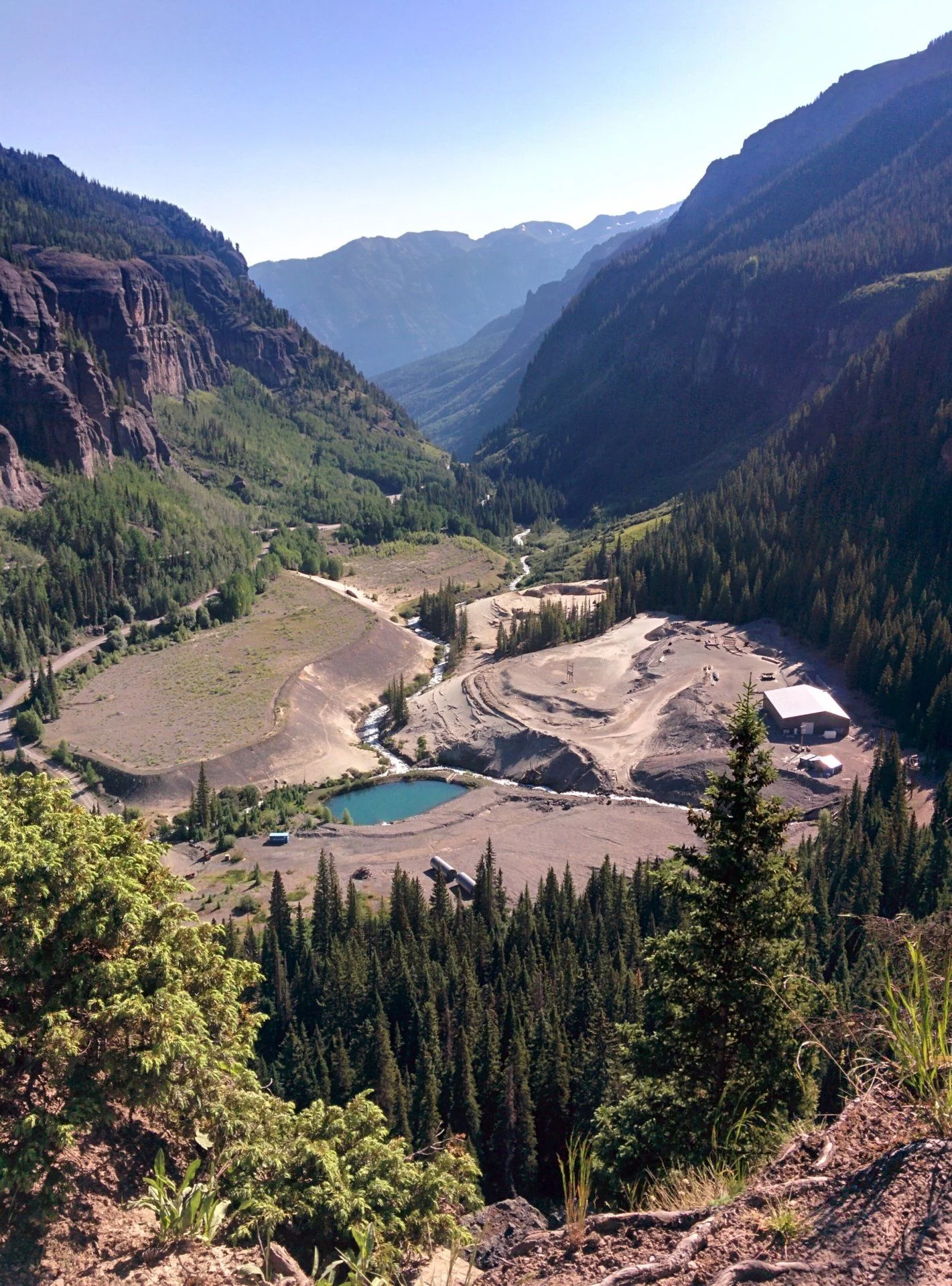 view towards Ouray from Imogene trail