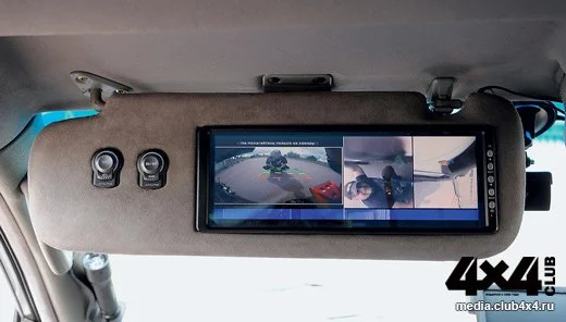 Visor rear view monitor