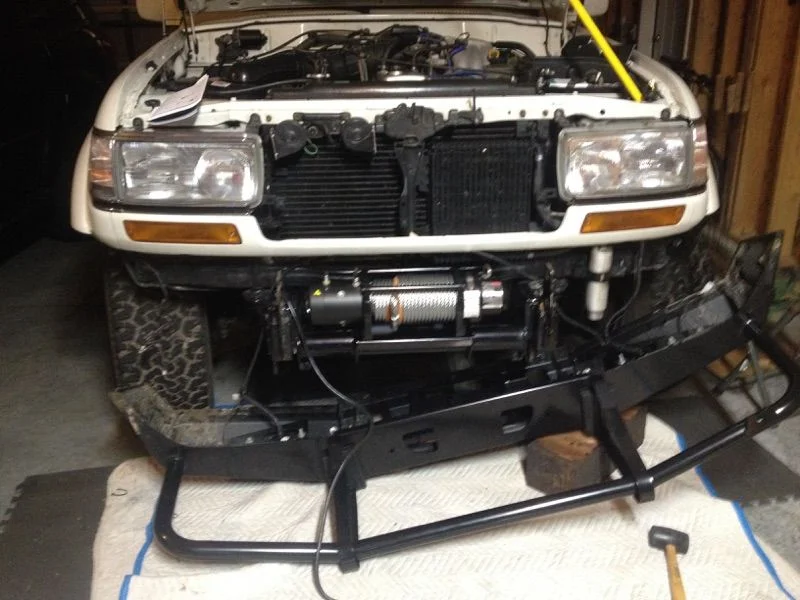 Warn VR 10,000 winch on my 80 Series Deluxe Commercial Bull Bar BBCD004