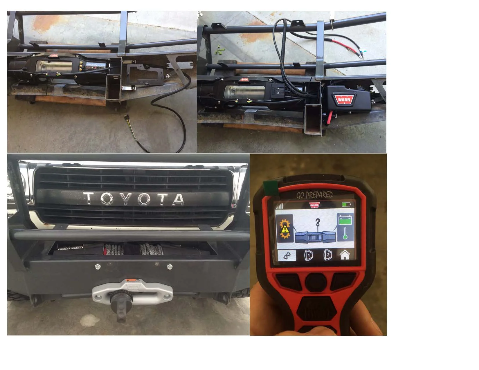Warn Zeon Platinum 12-S on a non-winch ARB bumper