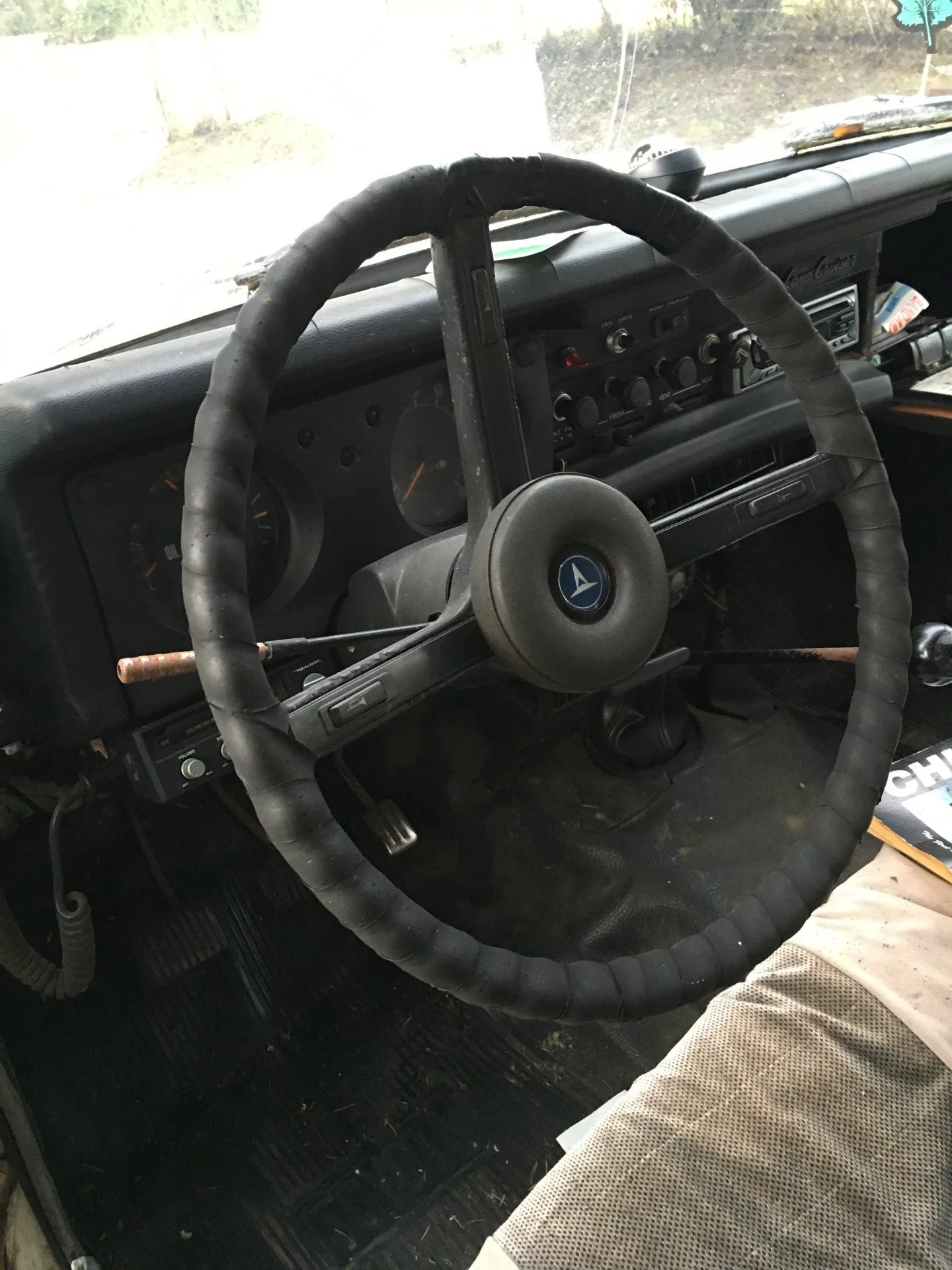 wheel and driver floor