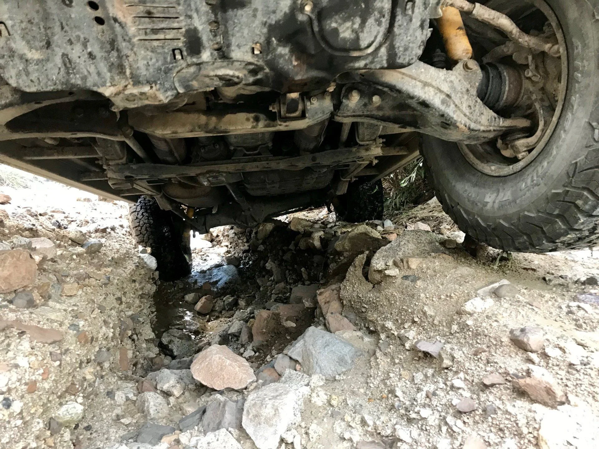 Wheel off the ground