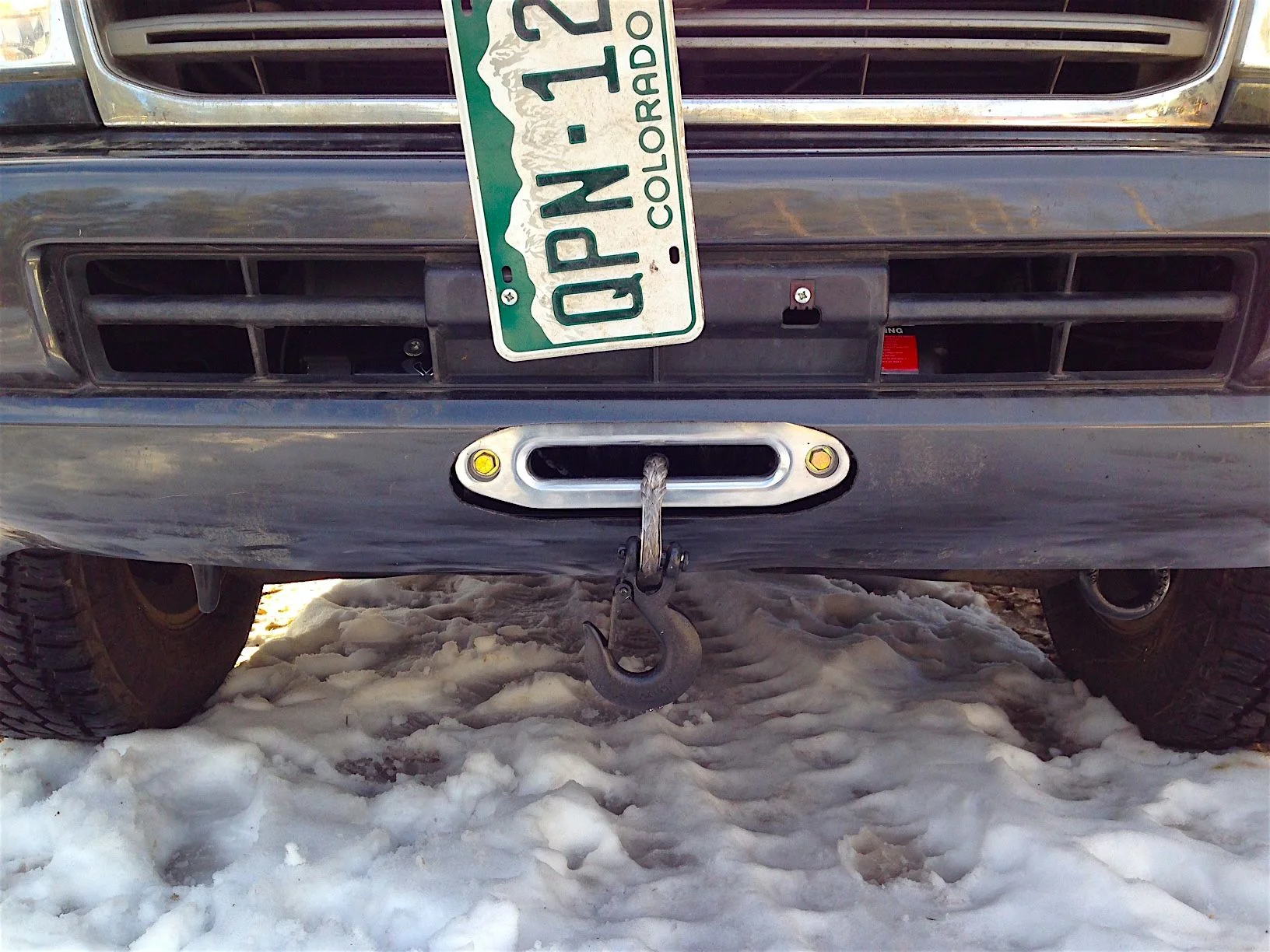 Winch in stock bumper