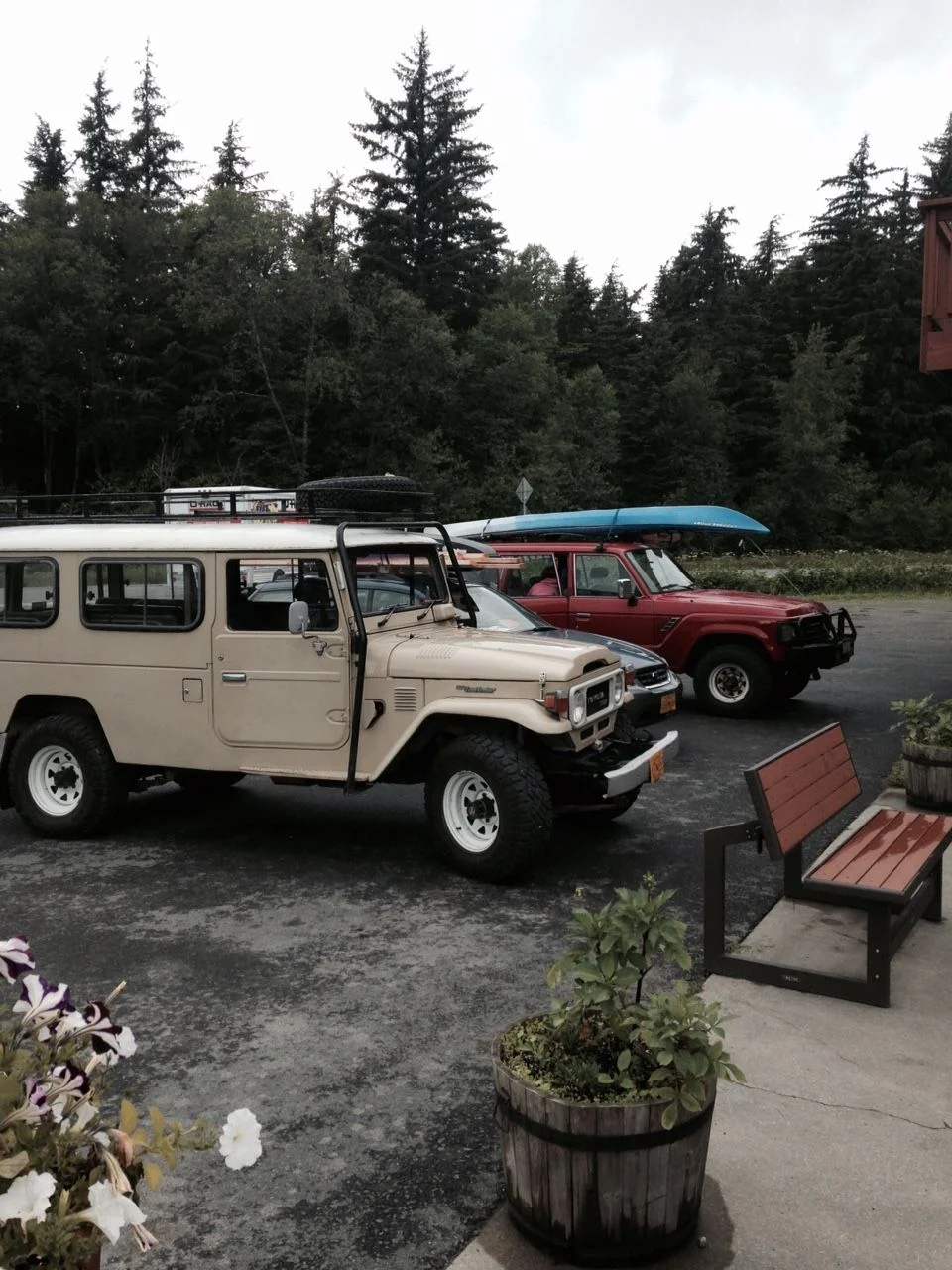With someone's Troopy in Haines