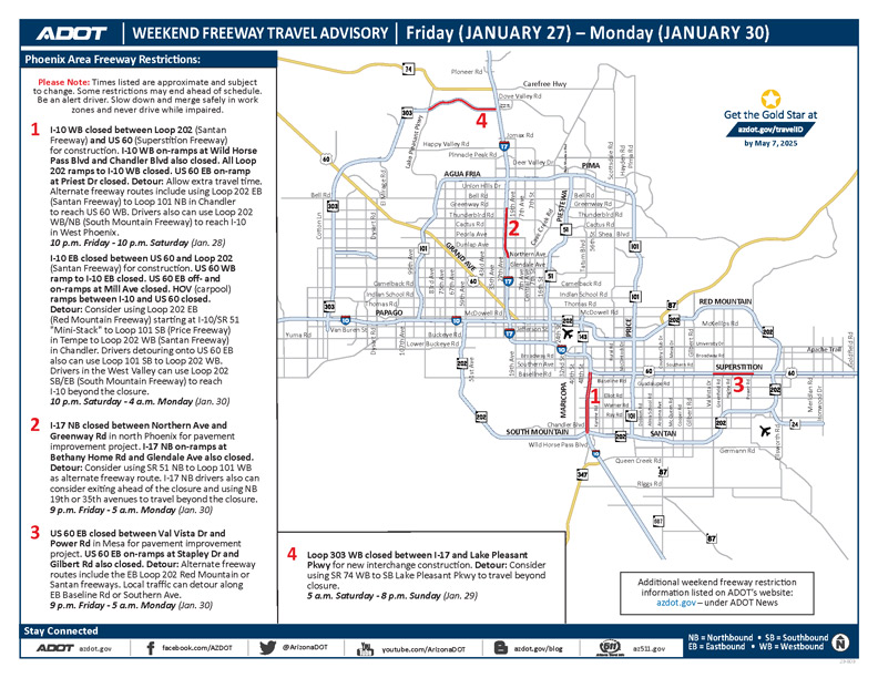 Weekend Travel Advisory